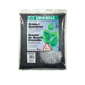 Грунт Dennerle Crystal Quartz Gravel, черный, 5кг