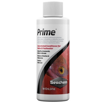 Средство Seachem Prime для удаления хлора, хлоромина, аммония, нитритов, нитратов и тяжелых металлов, 100мл