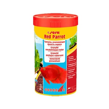 Корм для рыб - красных попугаев Sera RED PARROT, 250 мл / 80 г