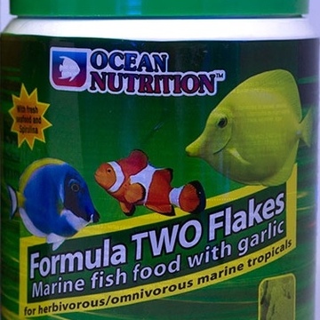 Корм для морских рыб Ocean Nutrition Formula Two Marine Flakes, хлопья с чесноком 71 гр