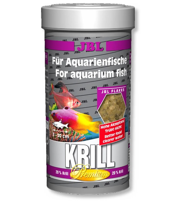 Корм премиум-класса в форме хлопьев для аквариумных рыб JBL Krill, 100мл